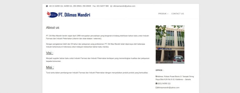 Website perusahaan farmasi dilimasmandiri.co.id