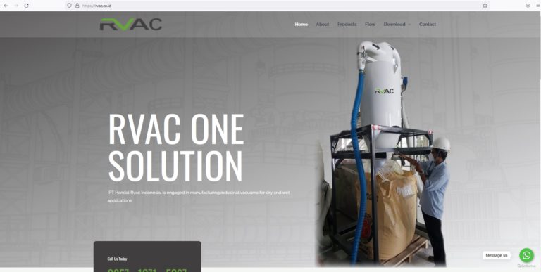 Website perusahaan jasa rvac.co.id