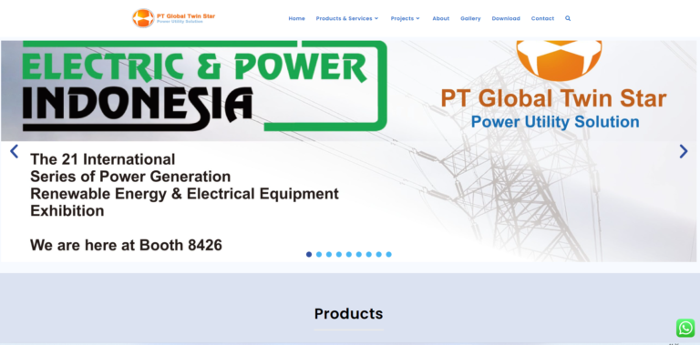 Website perusahaan Protection & Control globaltwinstar.com