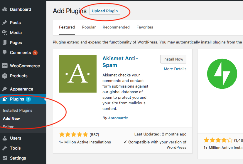 Pemasangan Plugin wordpress