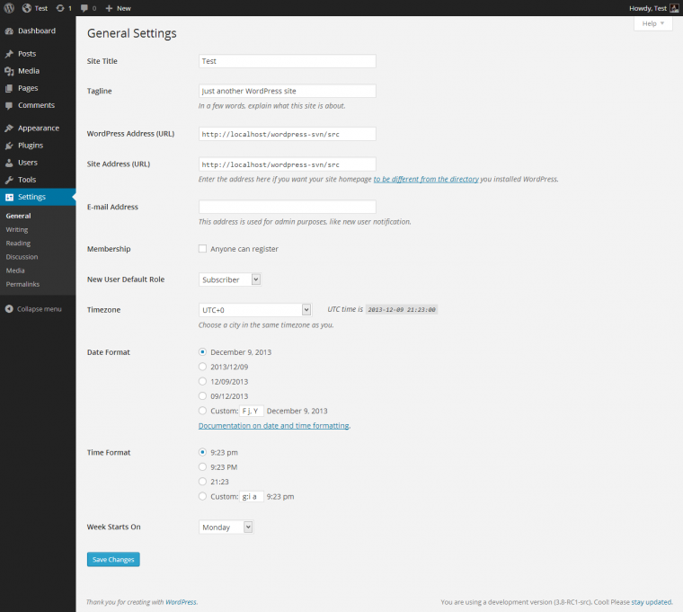 Pengaturan Dasar Website WordPress