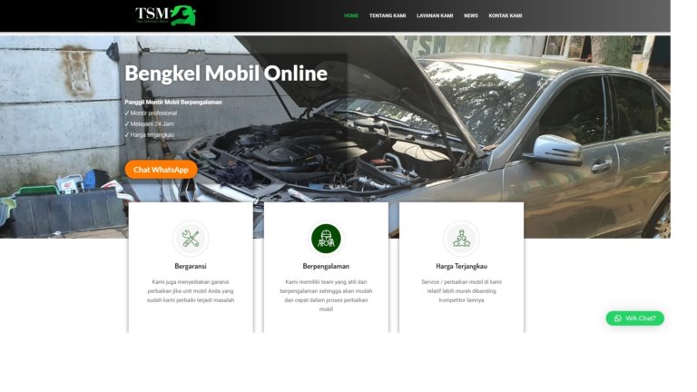website bengkel mobil